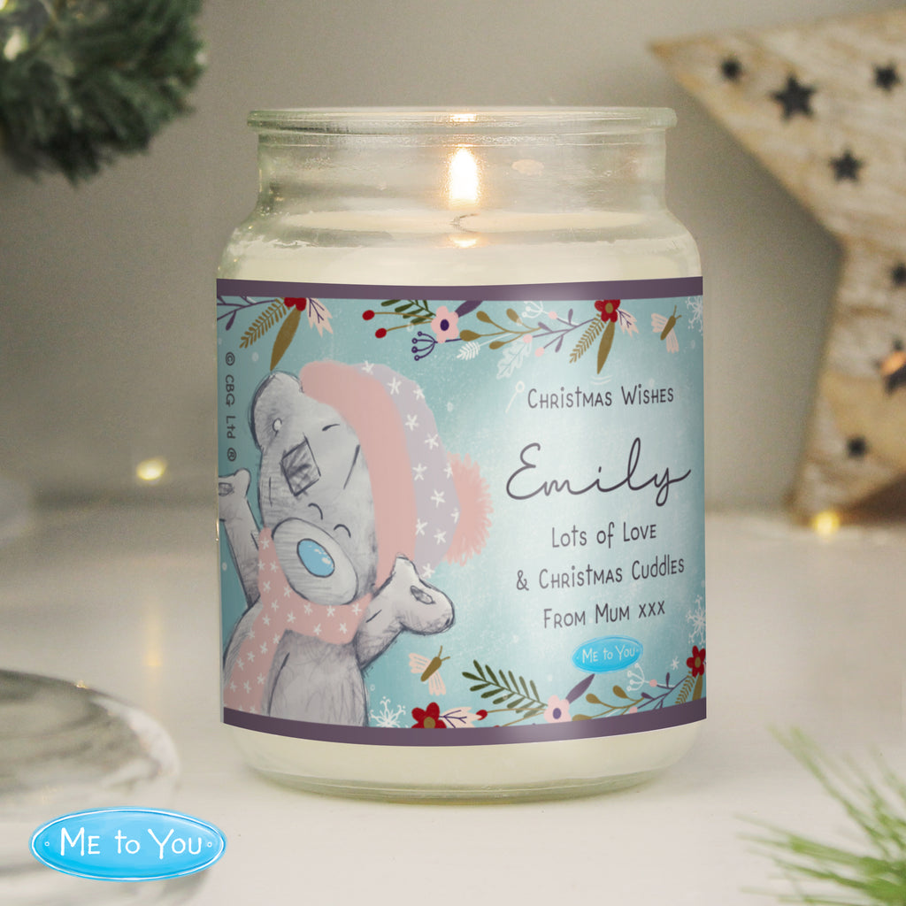Personalised Me to You Cosy Winter Large Candle Jar - Buy Candles & Reed Diffusers at GiftMasters.co.uk