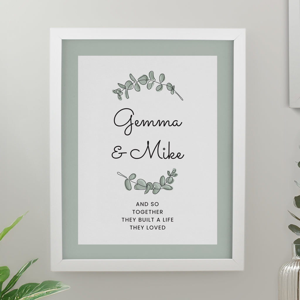 Personalised Botanical White Poster Frame - Buy Poster Frames at GiftMasters.co.uk