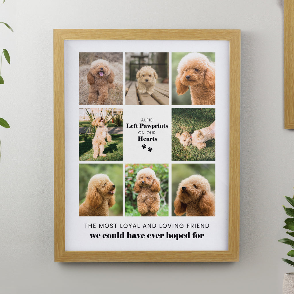 Personalised Pet Multi Photo Upload Oak Framed Print - Buy Photo Upload Products at GiftMasters.co.uk