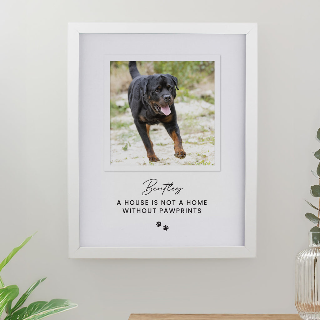 Personalised Pet Photo Upload White Framed Print - Buy Photo Upload Products at GiftMasters.co.uk