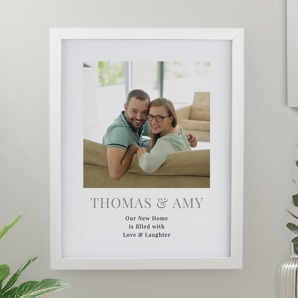 Personalised Square Photo Upload White Poster Frame - Buy Poster Frames at GiftMasters.co.uk