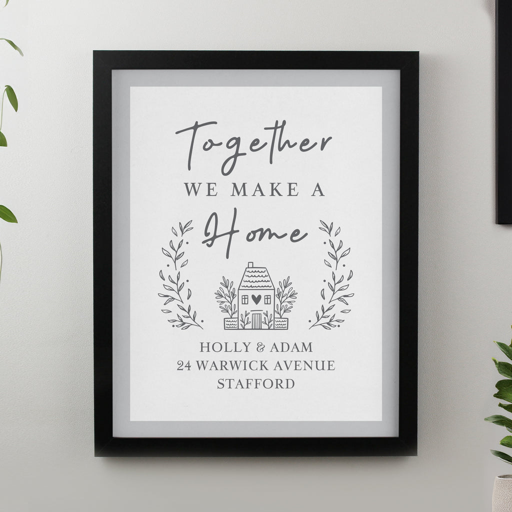 Personalised Home Black Poster Frame - Buy Poster Frames at GiftMasters.co.uk