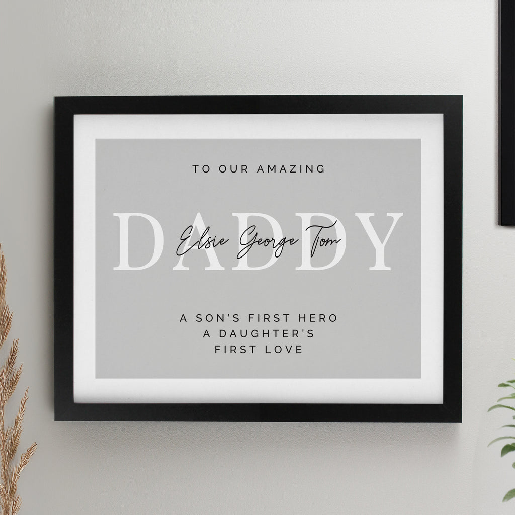Personalised Free Text Black Poster Frame - Buy Poster Frames at GiftMasters.co.uk