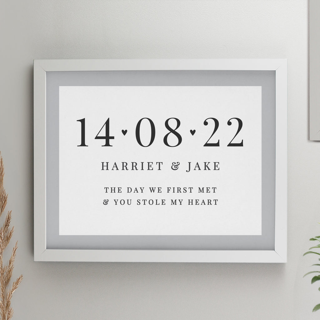 Personalised Special Date White Poster Frame - Buy Poster Frames at GiftMasters.co.uk