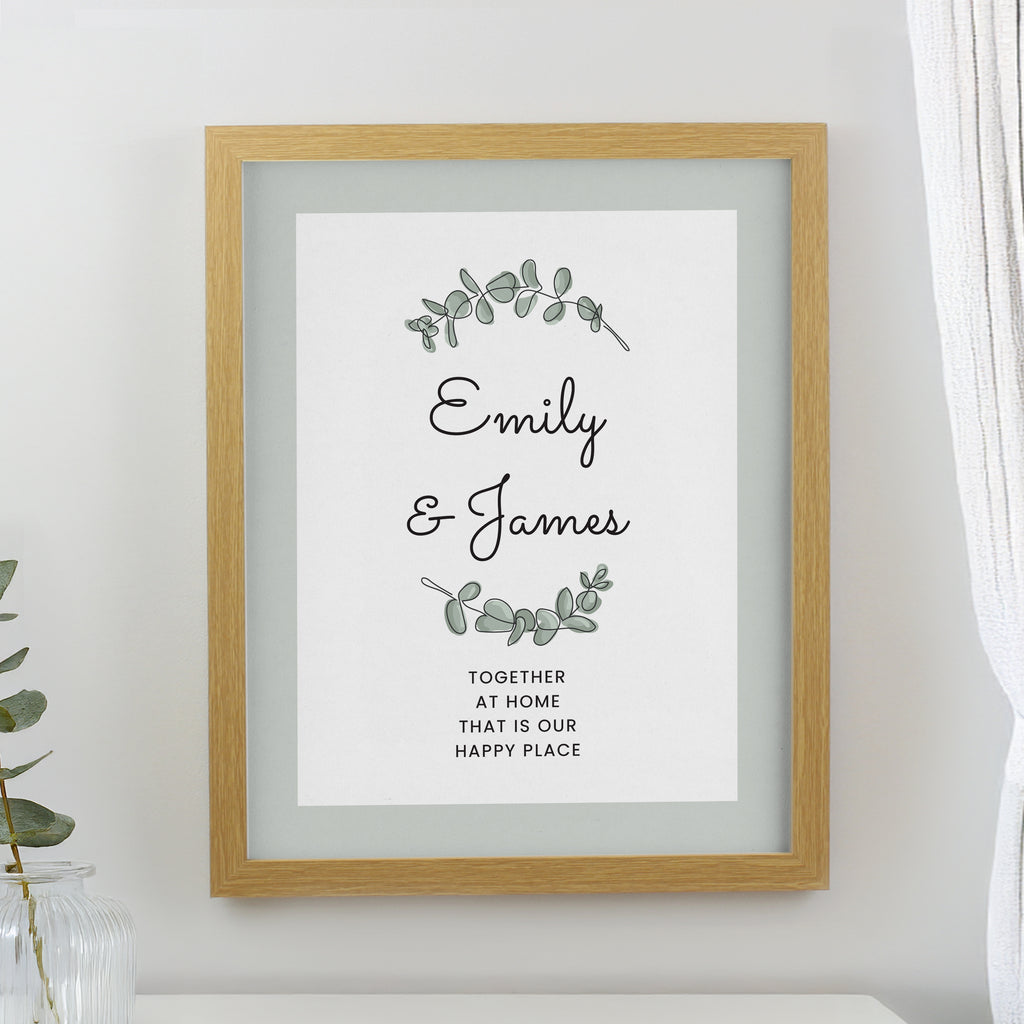 Personalised Botanical Oak Poster Frame - Buy Poster Frames at GiftMasters.co.uk