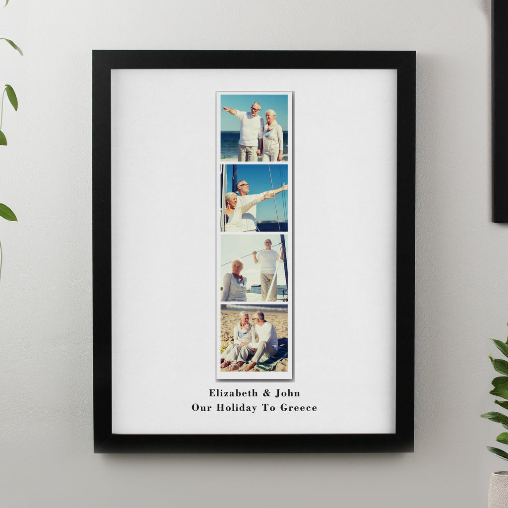 Personalised Photo Upload Strip Black Poster Frame - Buy Poster Frames at GiftMasters.co.uk