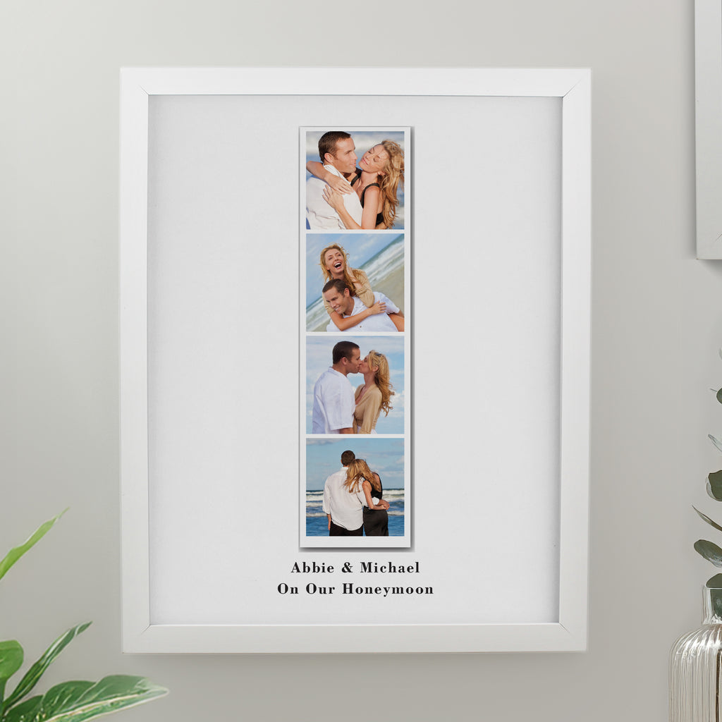 Personalised Photo Upload Strip White Poster Frame - Buy Poster Frames at GiftMasters.co.uk