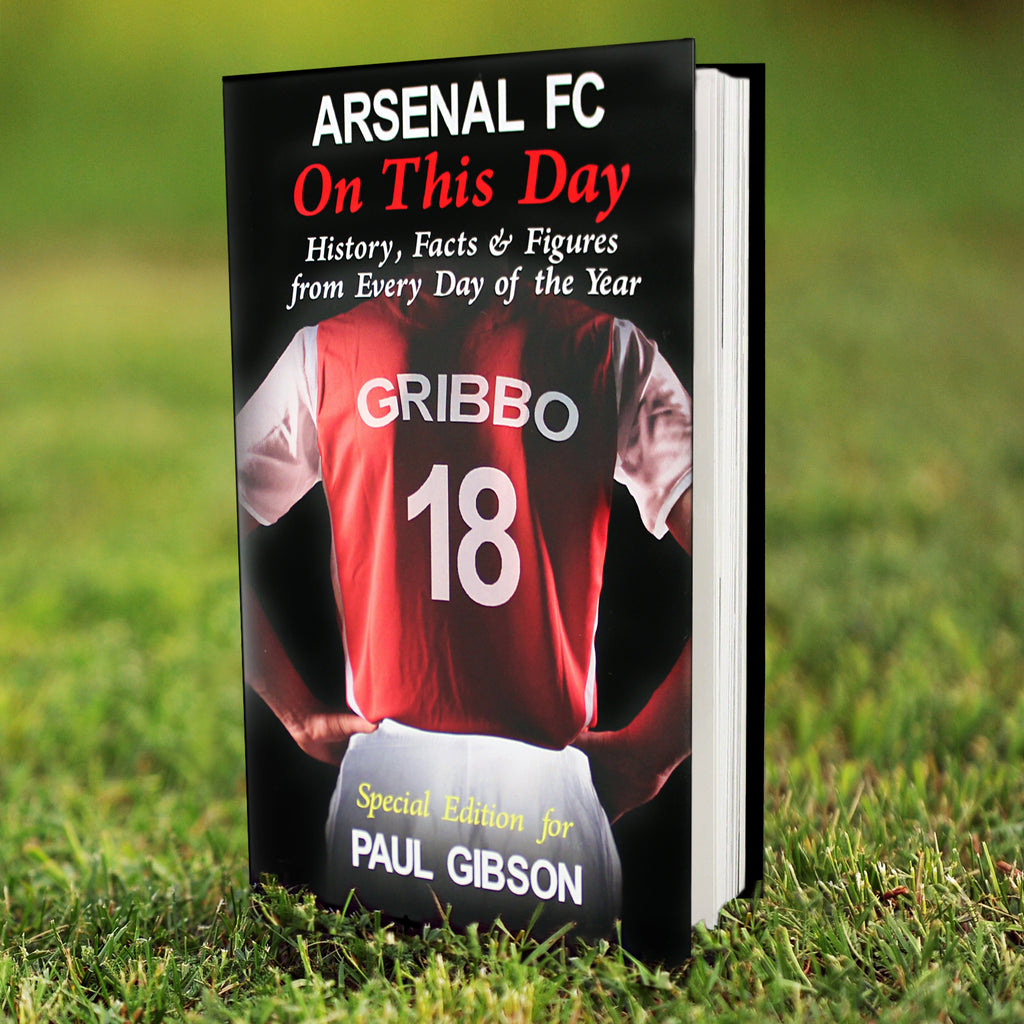 Personalised Arsenal On This Day Book - Buy Books at GiftMasters.co.uk