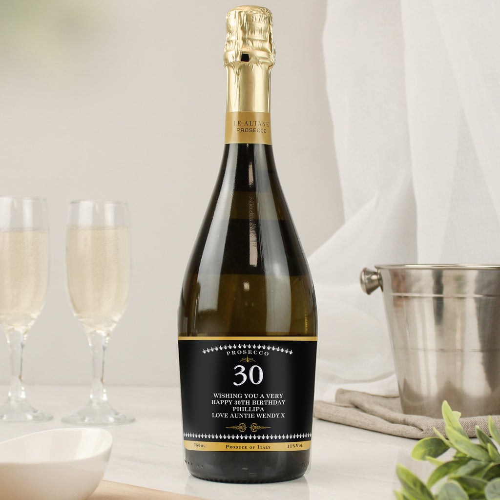 Personalised Birthday And Anniversary Bottle of Prosecco - Buy Alcohol at GiftMasters.co.uk