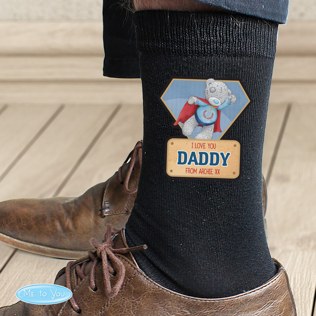 Personalised Me To You Super Hero Mens Socks - Buy Clothing at GiftMasters.co.uk