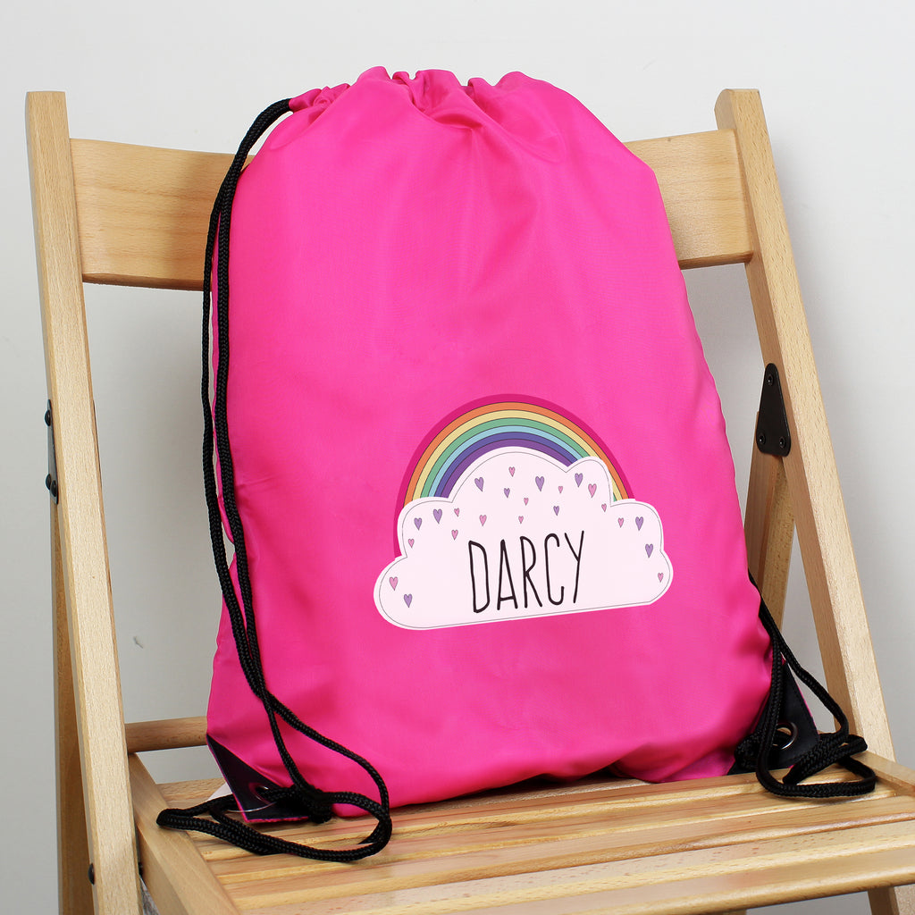 Personalised Rainbow Pink Kit Bag - Buy Textiles at GiftMasters.co.uk