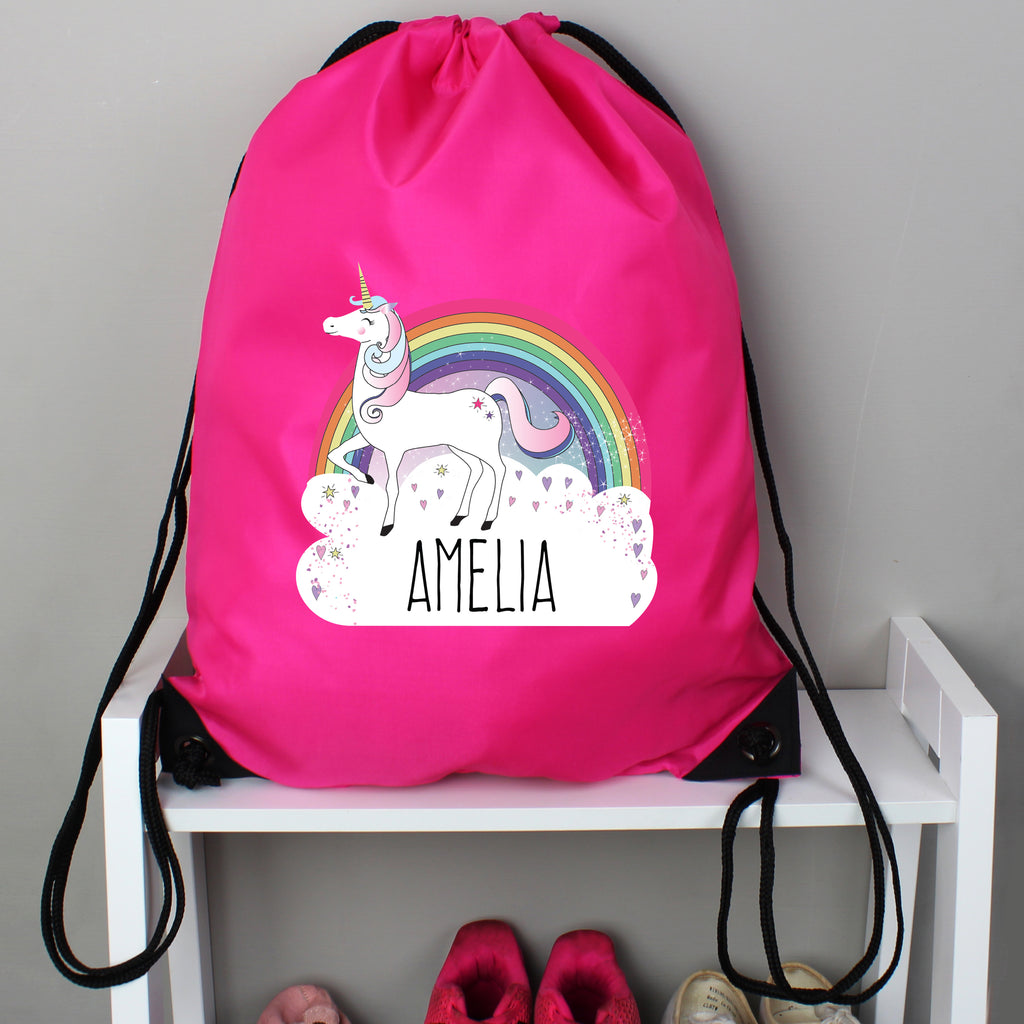 Personalised Unicorn Pink Kit Bag - Buy Textiles at GiftMasters.co.uk