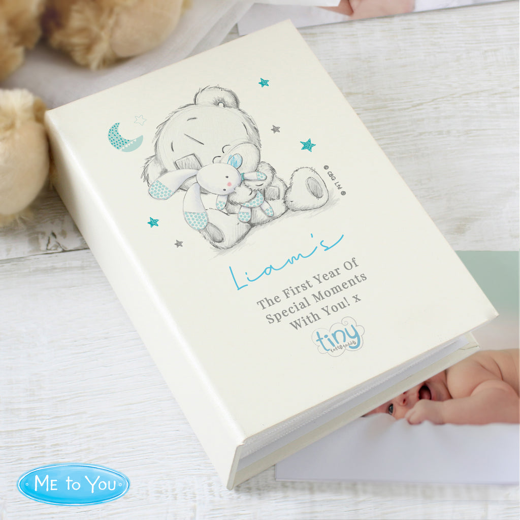 Personalised Tiny Tatty Teddy Blue 6x4 Photo Album with Sleeves - Buy Photo Frames, Albums and Guestbooks at GiftMasters.co.uk