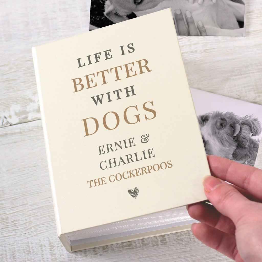 Personalised Life is Better With Pets 6x4 Photo Album with Sleeves - Buy Photo Frames, Albums and Guestbooks at GiftMasters.co.uk