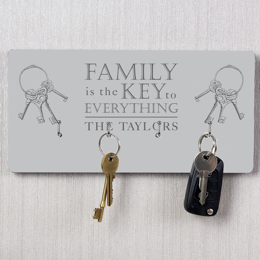 Personalised Family Key Hooks - Buy Wooden at GiftMasters.co.uk