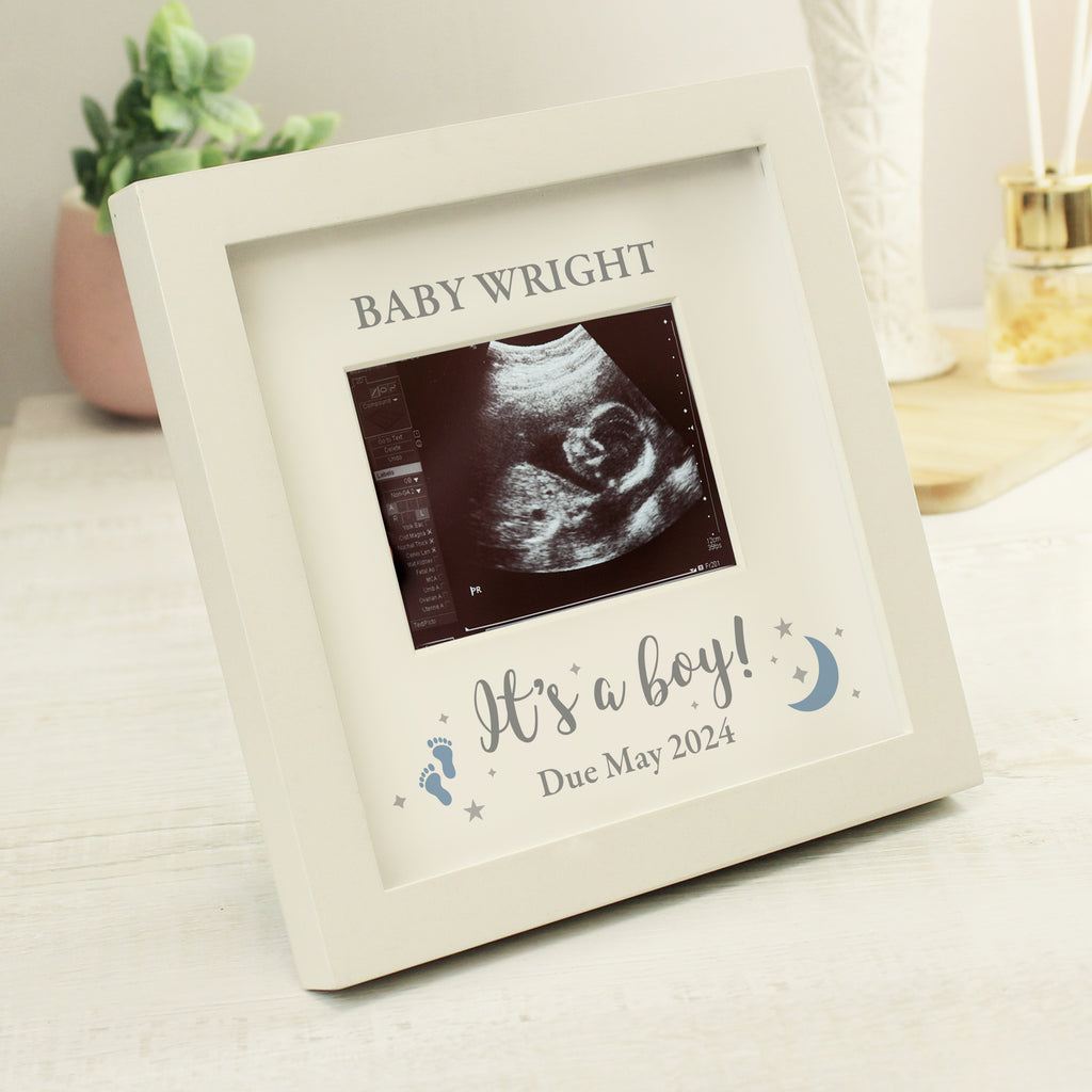 Personalised 'It's A Boy' Baby Scan Frame - Buy Photo Frames, Albums and Guestbooks at GiftMasters.co.uk