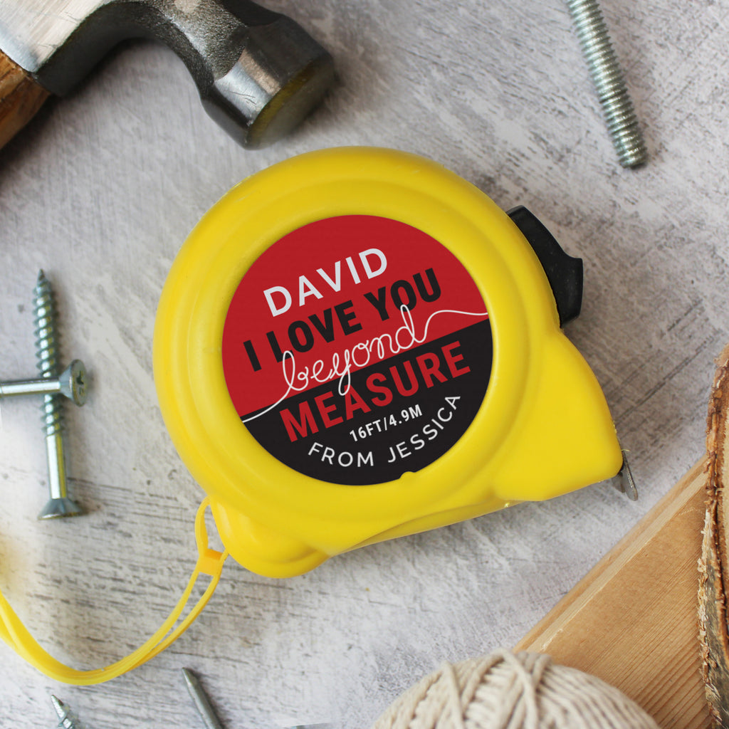 Personalised Beyond Measures Tape Measure - Buy Keepsakes at GiftMasters.co.uk