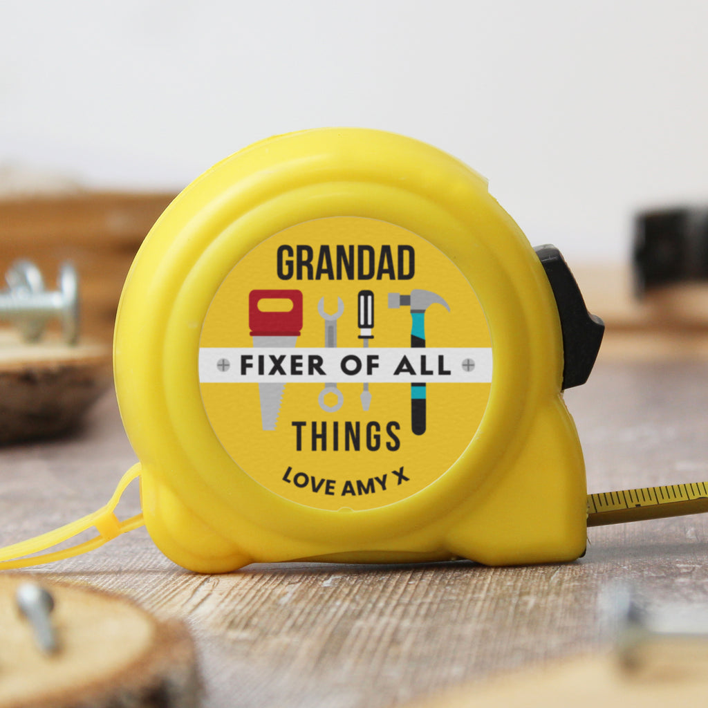 Personalised Fixer of All Things Tape Measure - Buy Keepsakes at GiftMasters.co.uk