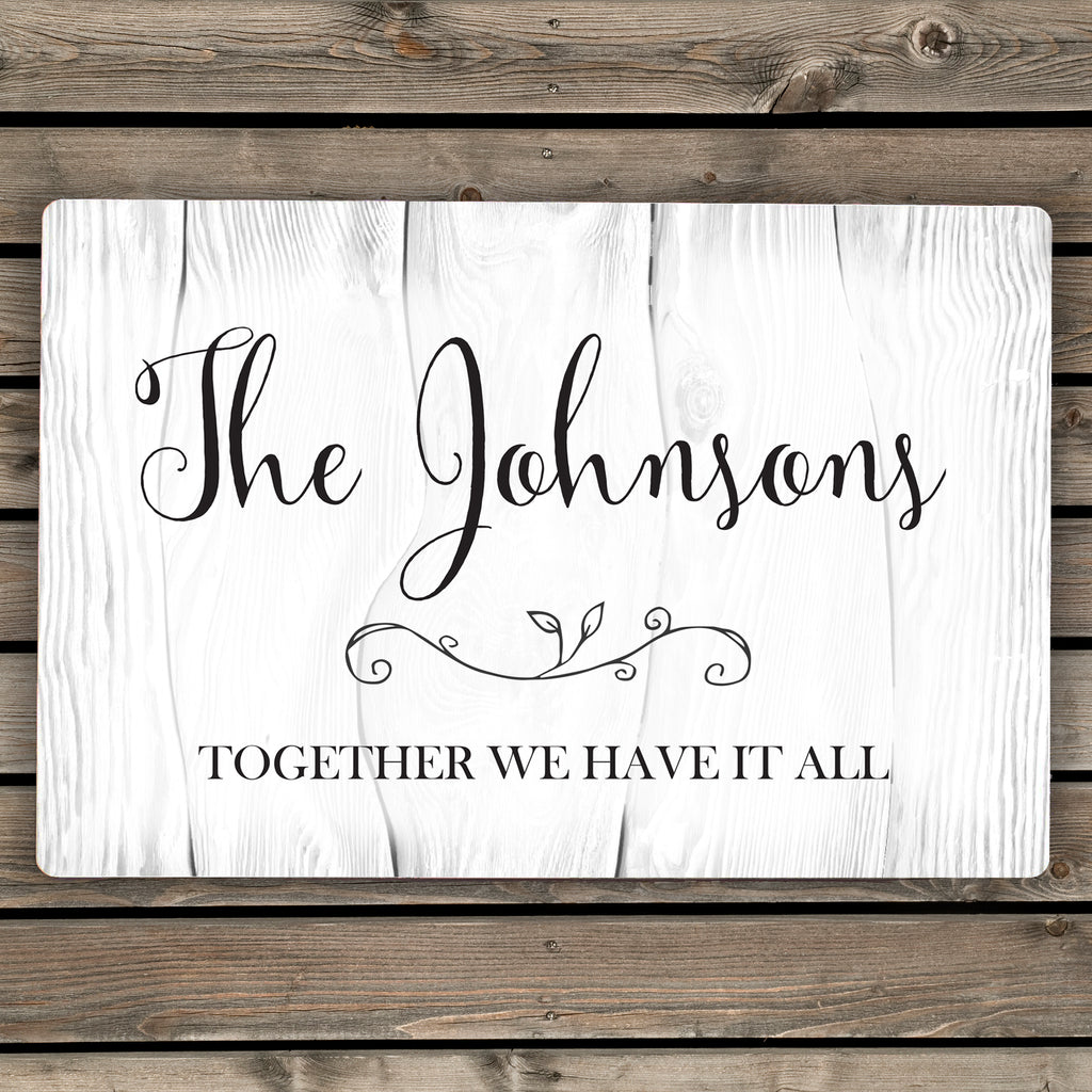 Personalised Rustic Metal Sign - Buy Hanging Decorations & Signs at GiftMasters.co.uk