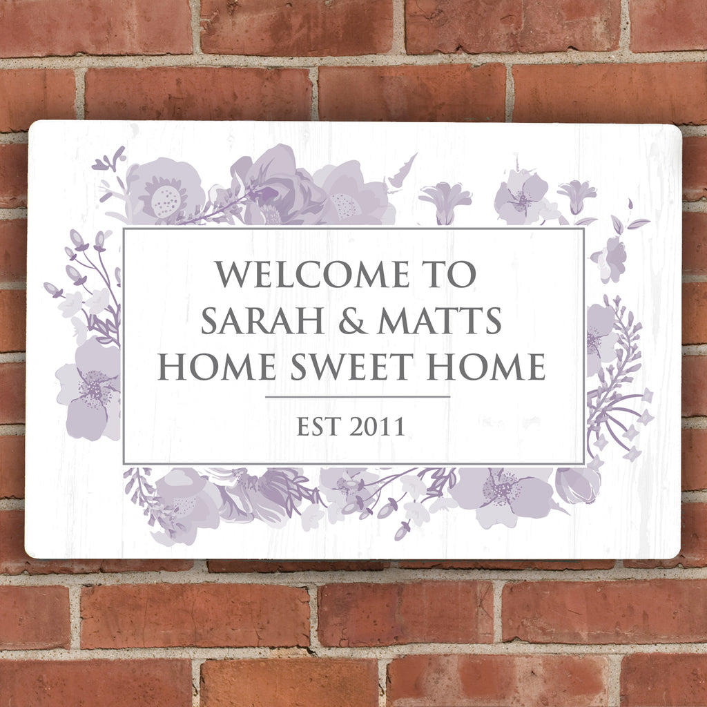 Personalised Soft Watercolour Metal Sign - Buy Hanging Decorations & Signs at GiftMasters.co.uk