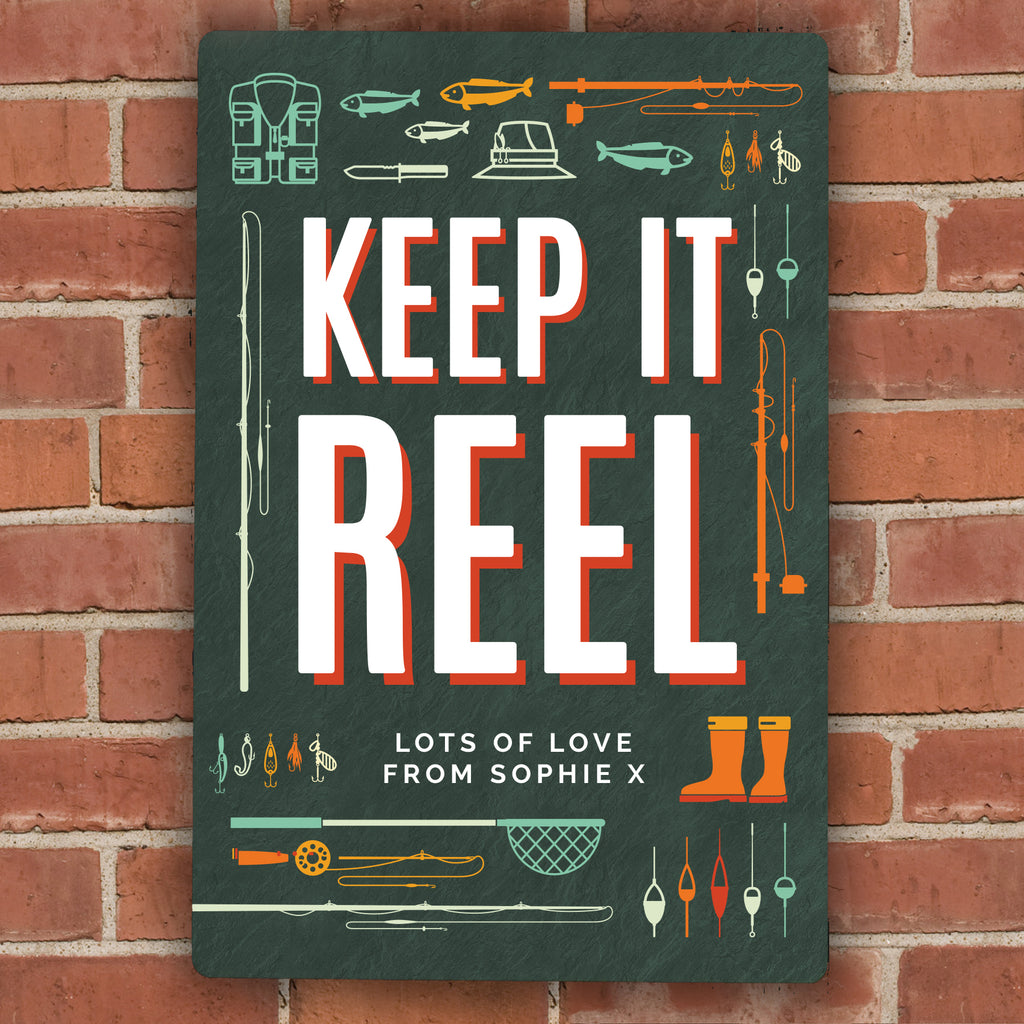 Personalised Keep It Reel Metal Sign - Buy Hanging Decorations & Signs at GiftMasters.co.uk