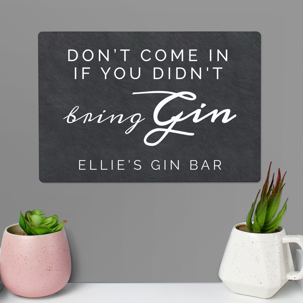 Personalised Gin Metal Sign - Buy Hanging Decorations & Signs at GiftMasters.co.uk