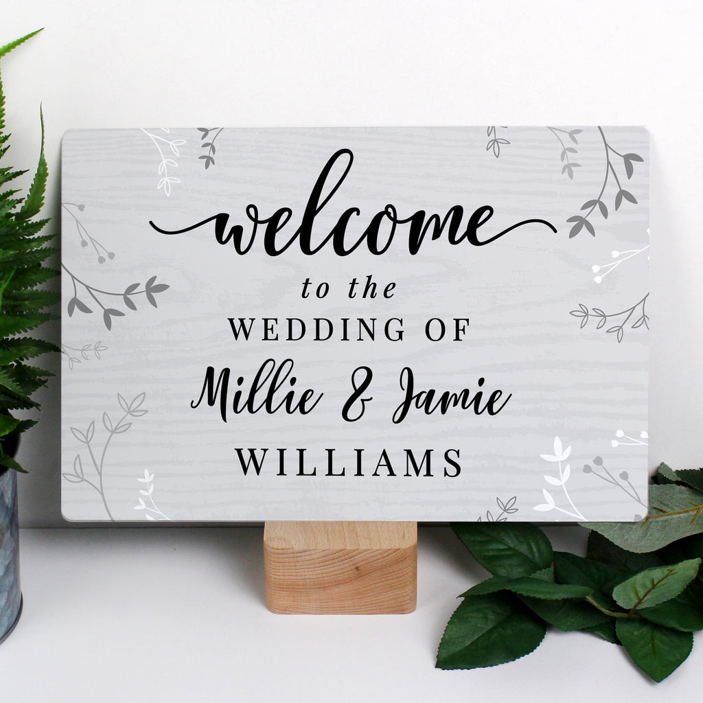 Personalised Welcome Metal Sign - Buy Hanging Decorations & Signs at GiftMasters.co.uk
