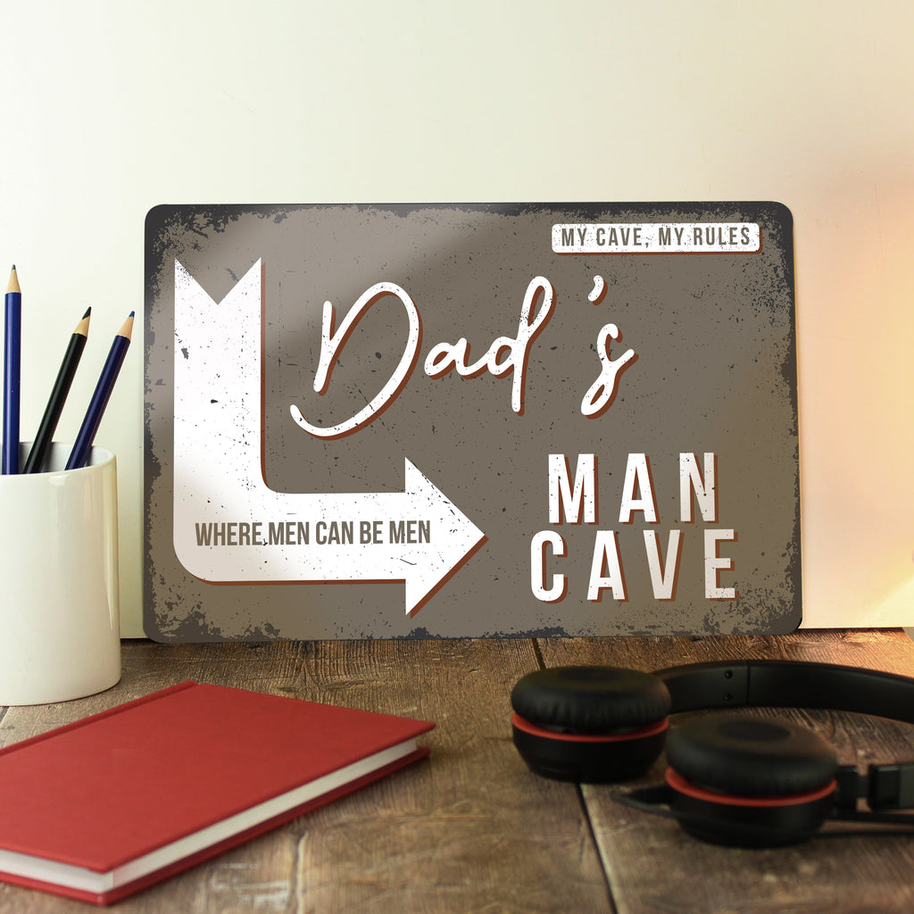 Personalised Man Cave Metal Sign - Buy Hanging Decorations & Signs at GiftMasters.co.uk