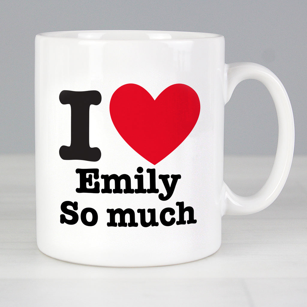 Personalised I HEART Mug - Buy Mugs at GiftMasters.co.uk