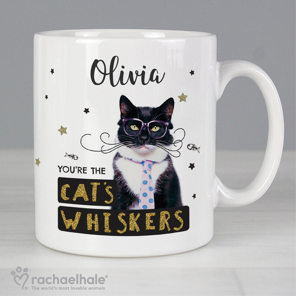Personalised Rachael Hale 'You're the Cat's Whiskers' Mug - Buy Mugs at GiftMasters.co.uk
