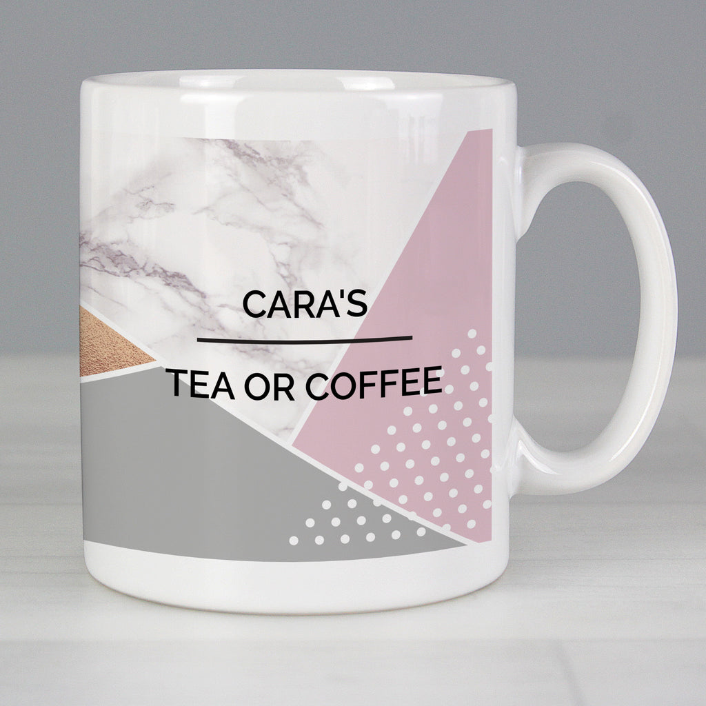Personalised Geometric Mug - Buy Mugs at GiftMasters.co.uk