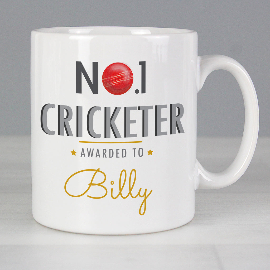 Personalised No.1 Cricketer Mug - Buy Mugs at GiftMasters.co.uk