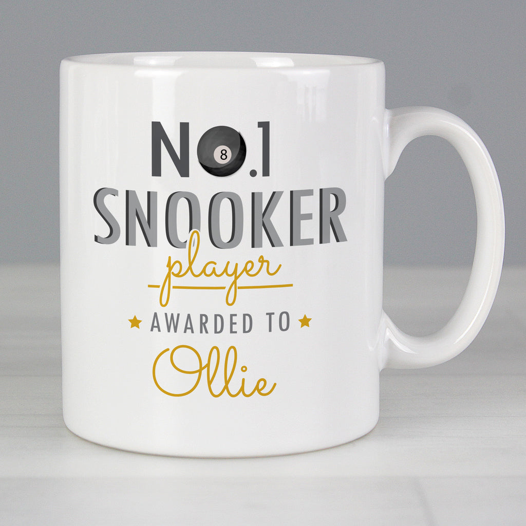 Personalised No.1 Snooker Player Mug - Buy Mugs at GiftMasters.co.uk