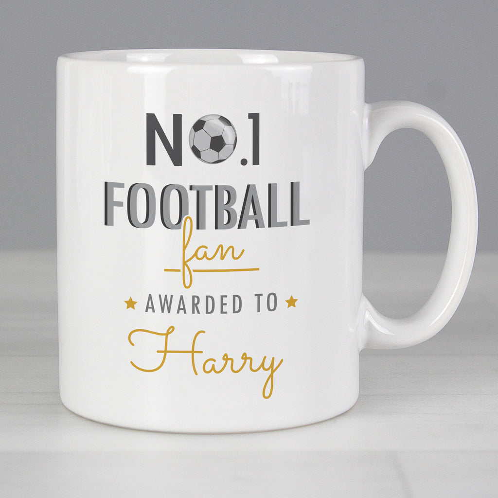 Personalised No.1 Football Fan Mug - Buy Mugs at GiftMasters.co.uk