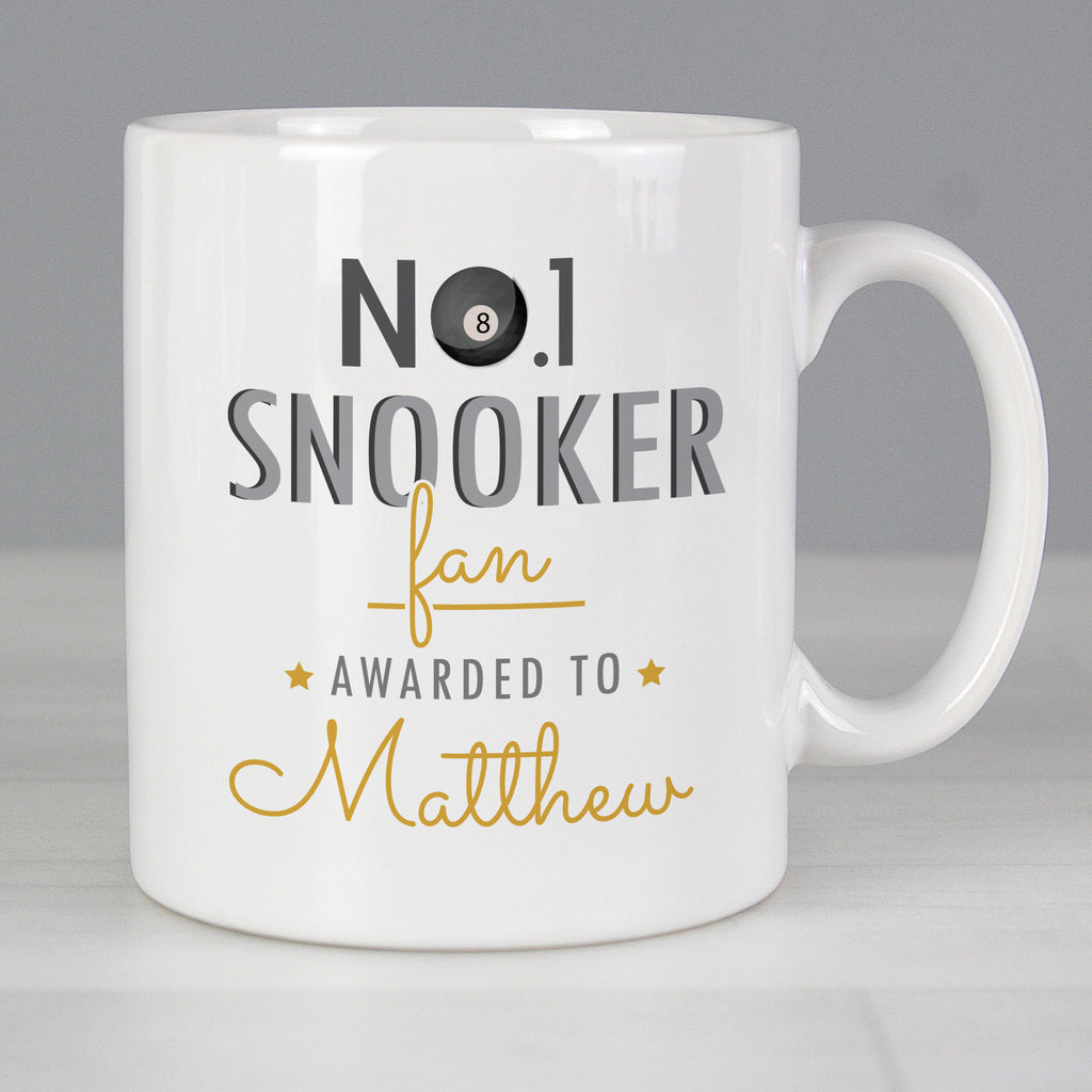 Personalised No.1 Snooker Fan Mug - Buy Mugs at GiftMasters.co.uk