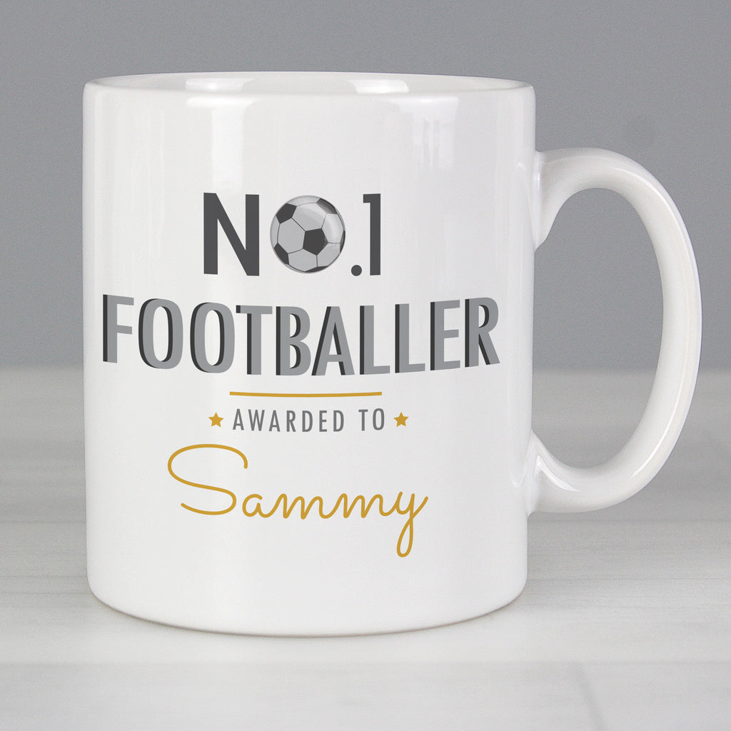 Personalised No.1 Footballer Mug - Buy Mugs at GiftMasters.co.uk
