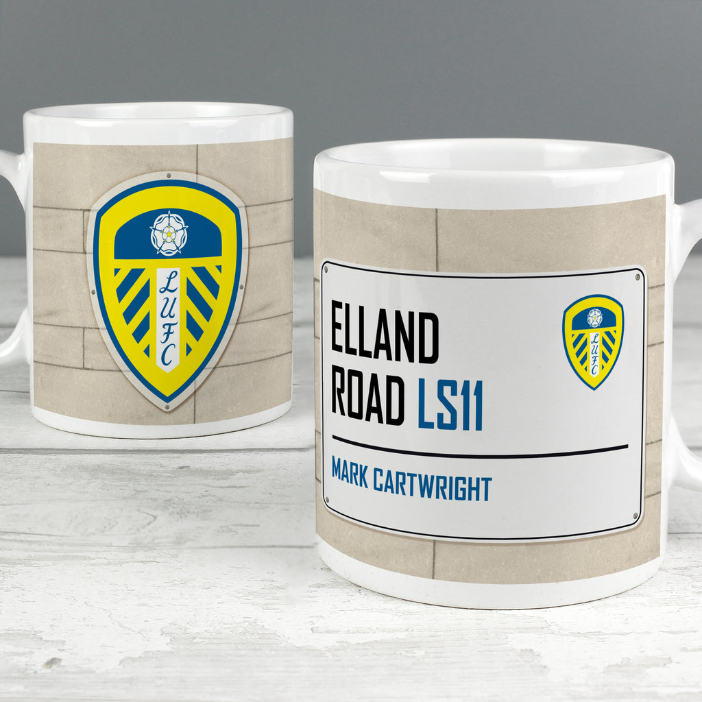 Leeds United FC Street Sign Mug - Buy Licensed Products at GiftMasters.co.uk