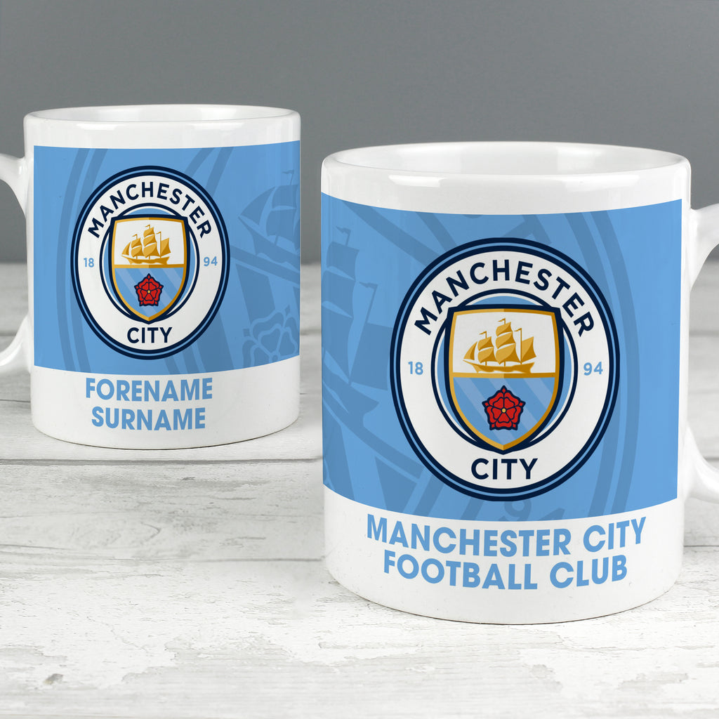 Manchester City FC Bold Crest Mug - Buy Licensed Products at GiftMasters.co.uk