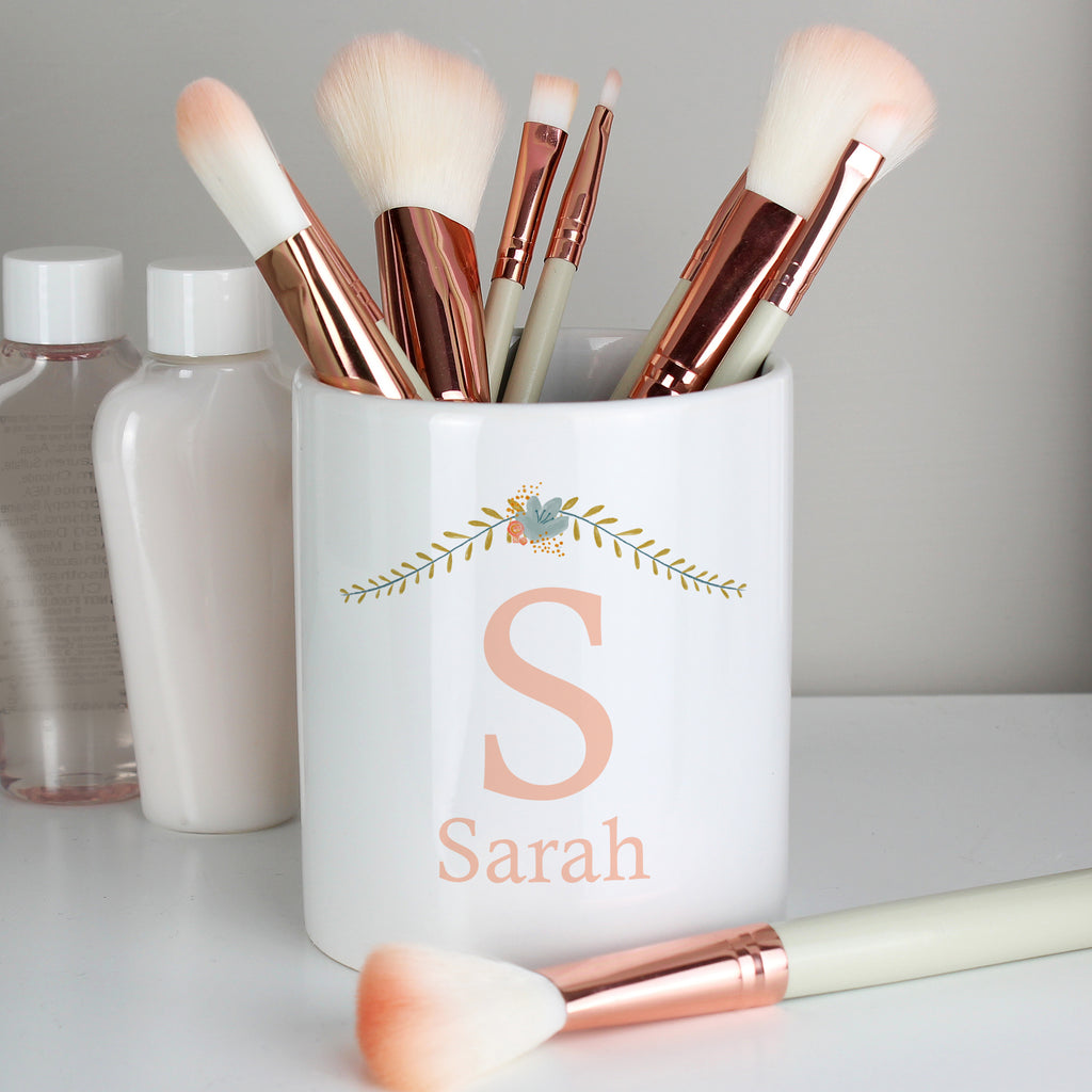 Personalised Floral Bouquet Ceramic Storage Pot - Buy Storage at GiftMasters.co.uk