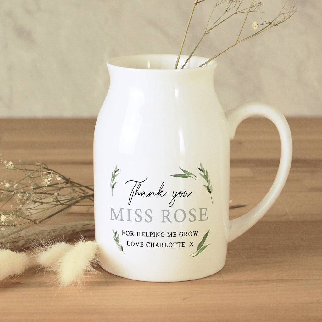 Personalised Botanical Flower Jug Vase - Buy Vases at GiftMasters.co.uk