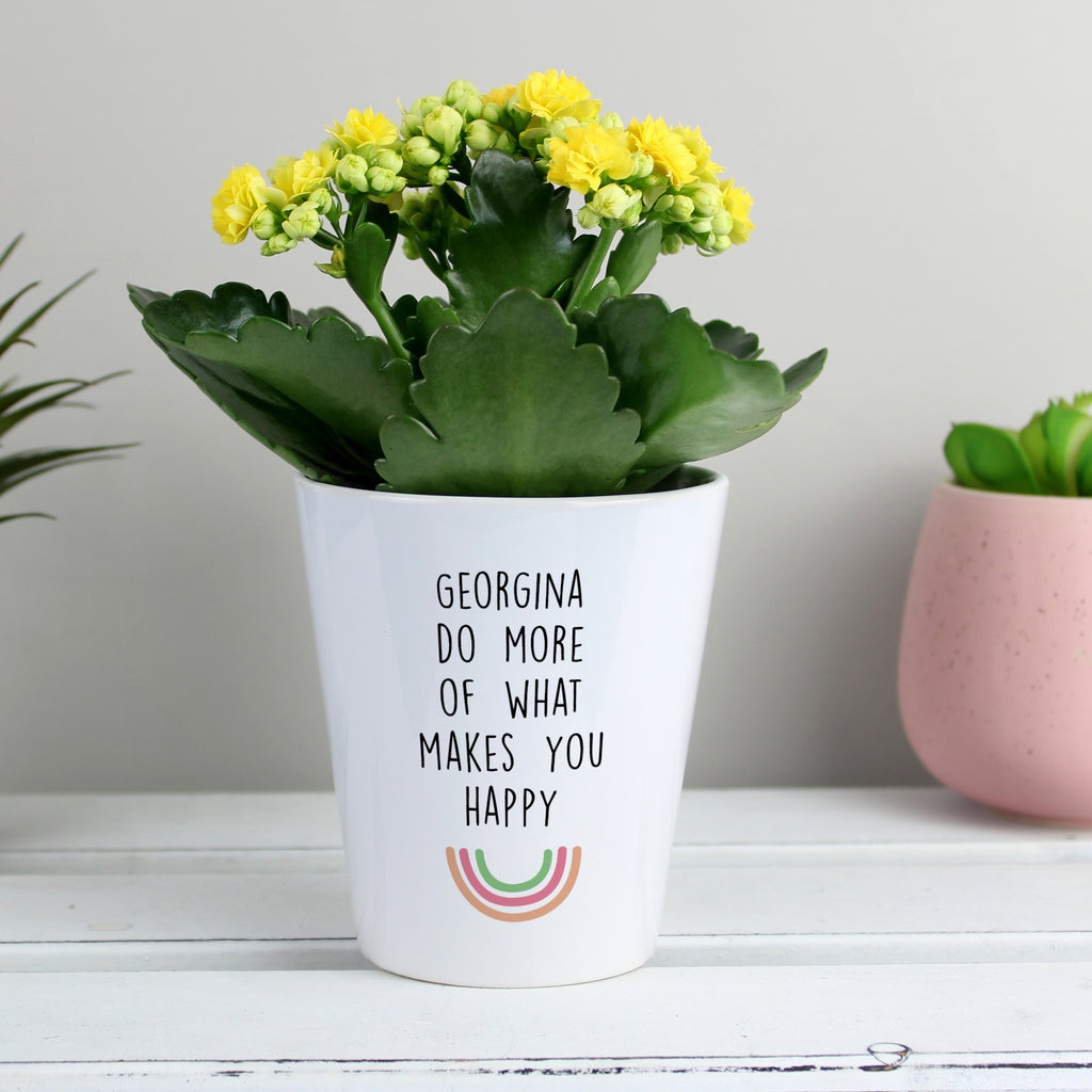 Personalised Rainbow Plant Pot - Buy Vases at GiftMasters.co.uk