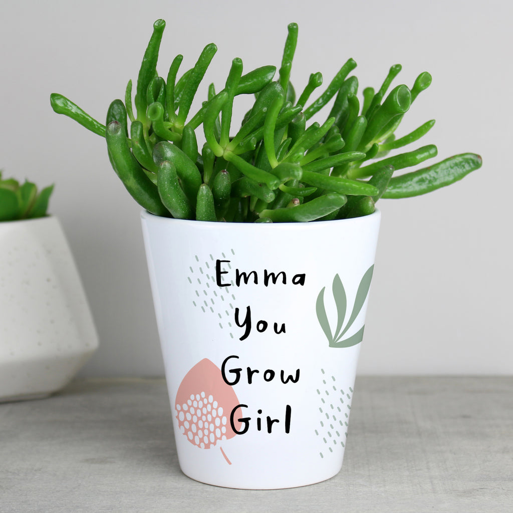 Personalised Abstract Pattern Plant Pot - Buy Vases at GiftMasters.co.uk