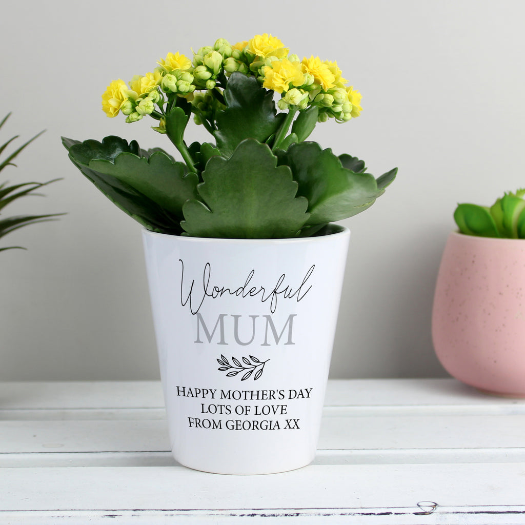 Personalised Free Text Plant Pot - Buy Vases at GiftMasters.co.uk