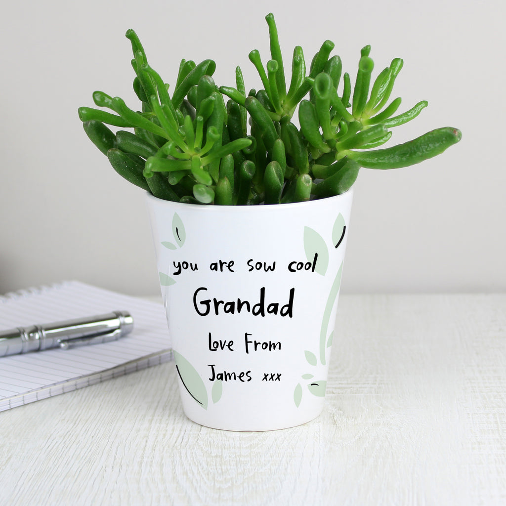 Personalised Free Text Plant Pot - Buy 0 at GiftMasters.co.uk