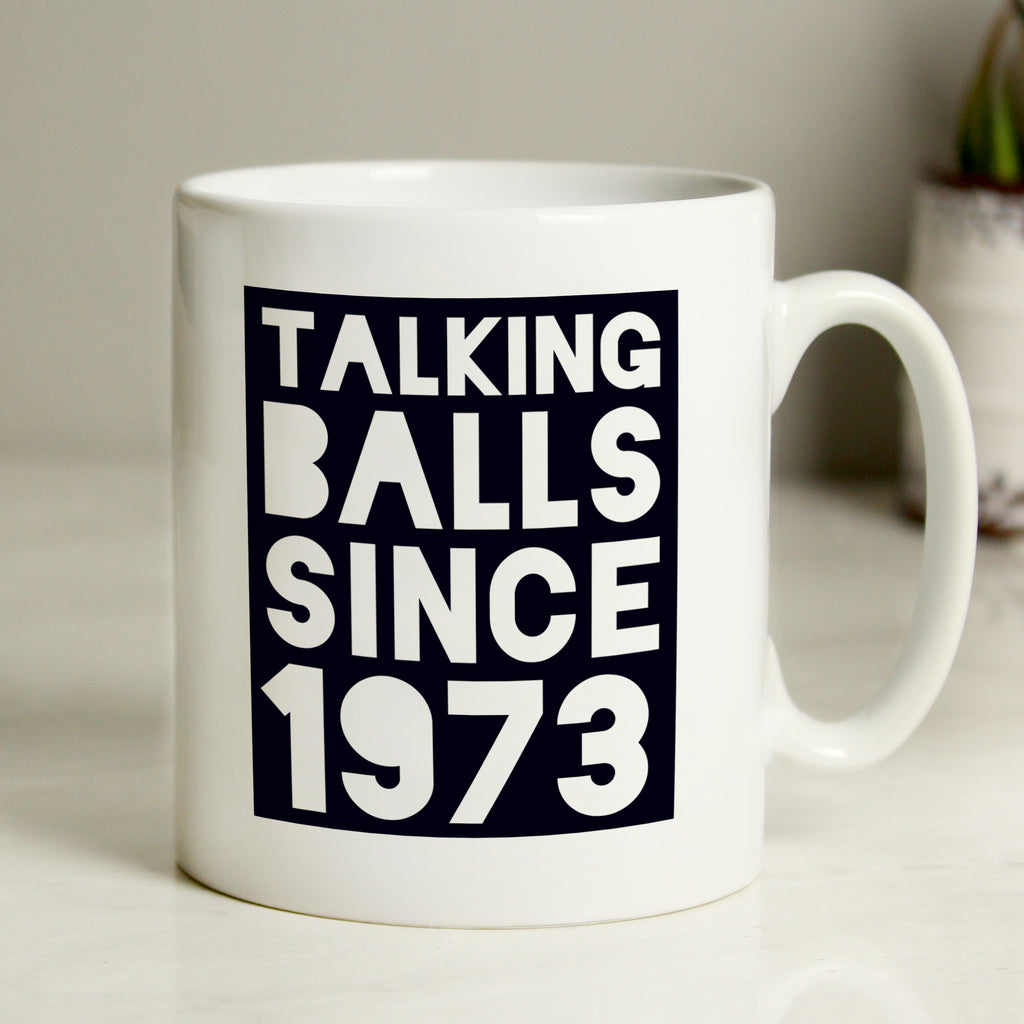 Personalised Talking Balls Since Mug - Buy Mugs at GiftMasters.co.uk