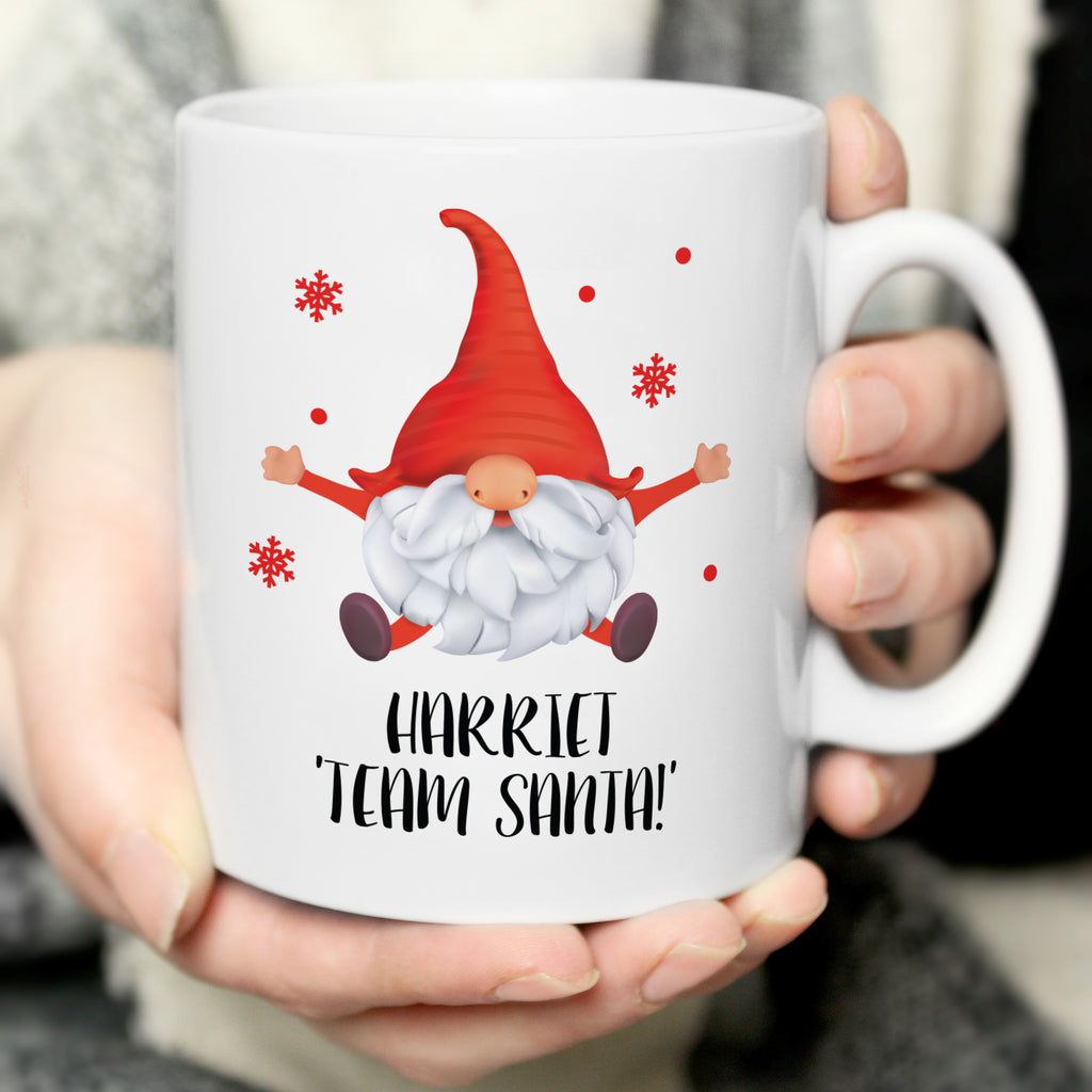 Personalised Red Gonk Christmas Mug - Buy Mugs at GiftMasters.co.uk