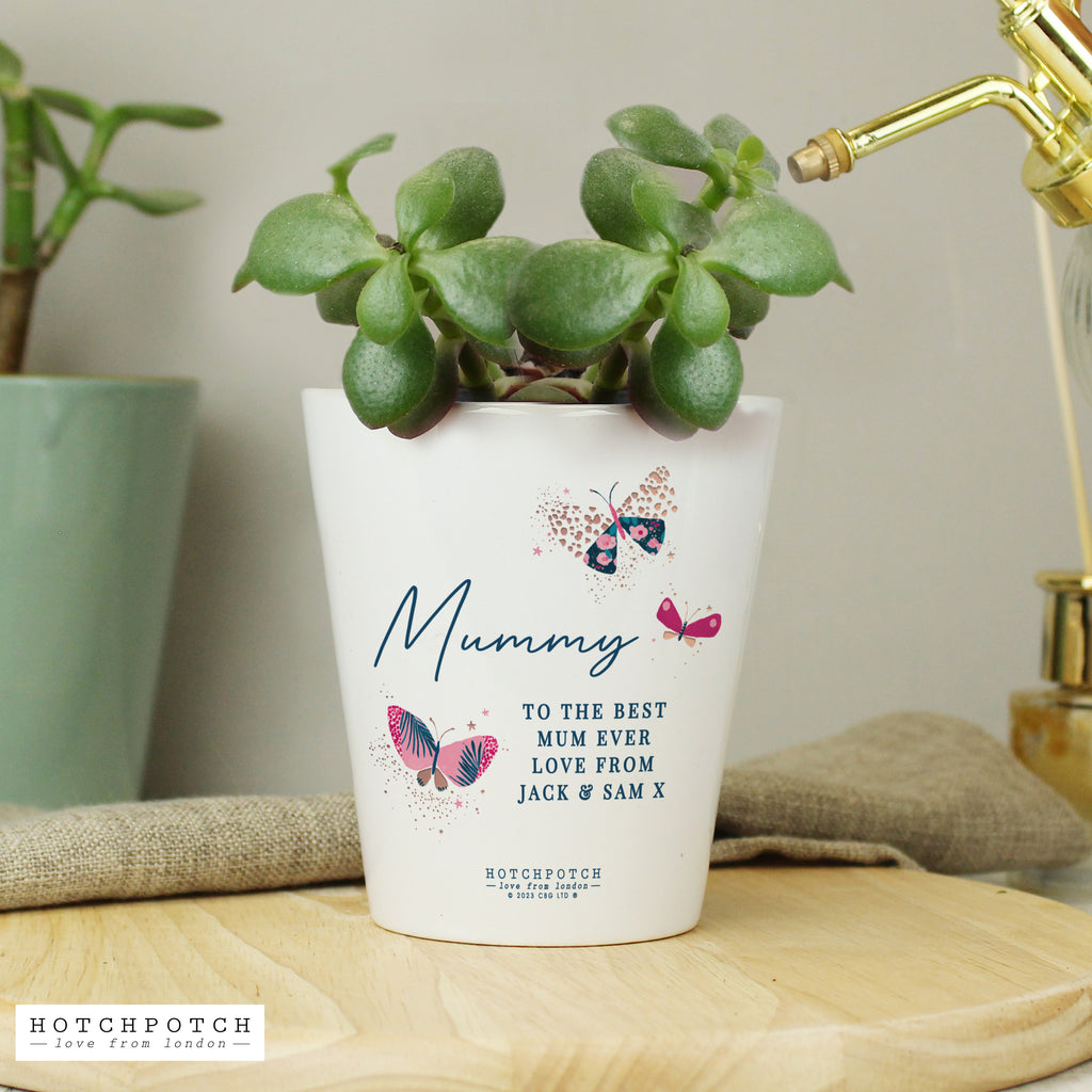 Personalised Hotchpotch Butterfly Plant Pot - Buy Vases at GiftMasters.co.uk