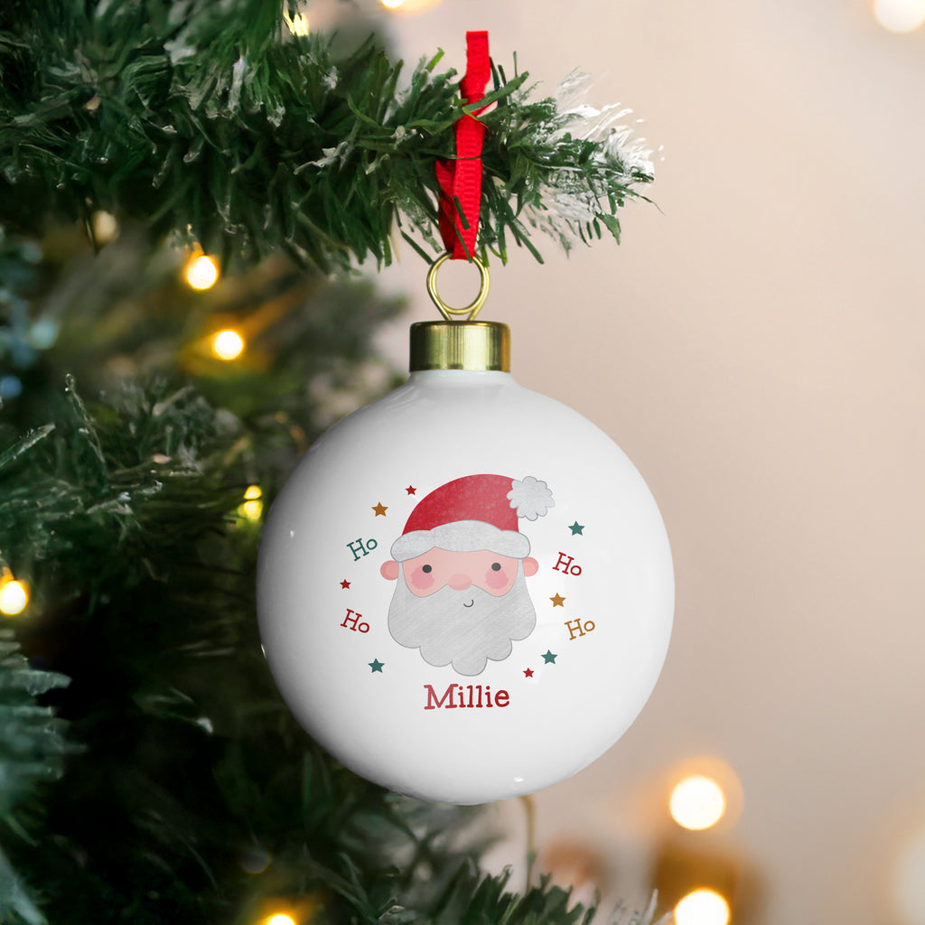 Personalised Santa Christmas Bauble - Buy Christmas Decorations at GiftMasters.co.uk