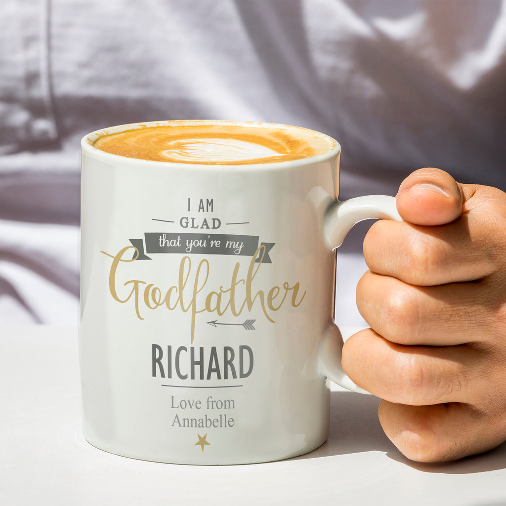 Personalised I Am Glad... Godfather Mug - Buy Mugs at GiftMasters.co.uk
