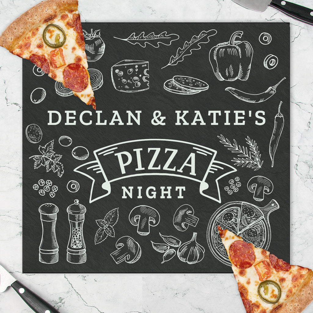 Personalised Pizza Glass Chopping Board/Worktop Saver - Buy Kitchen, Baking & Dining Gifts at GiftMasters.co.uk